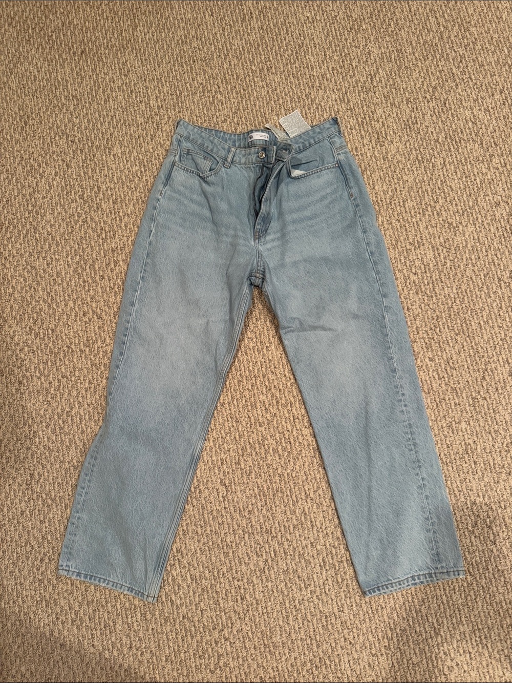 Zara Men's Light Blue Straight Jeans